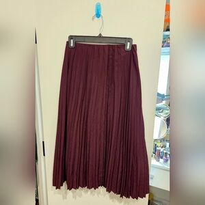 Uniqlo Deep Burgundy A-Line Skirt